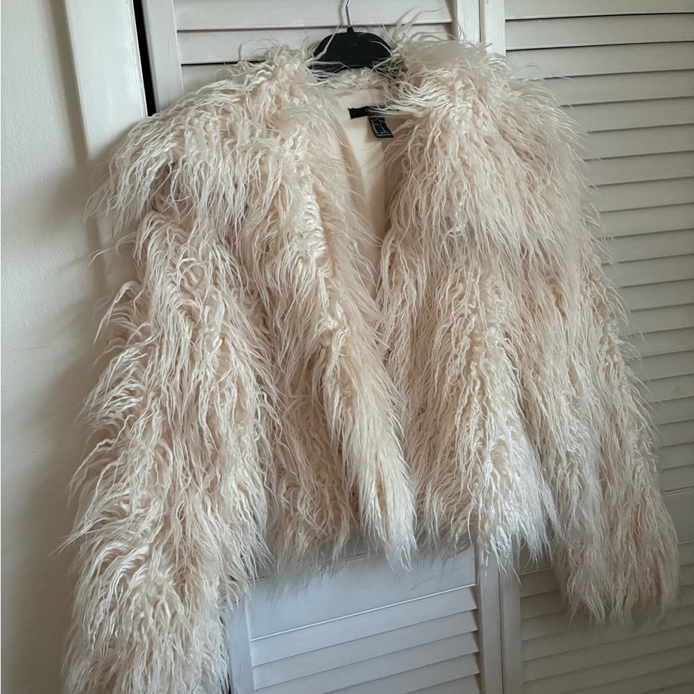 Forever 21 Cream Teddy Jacket